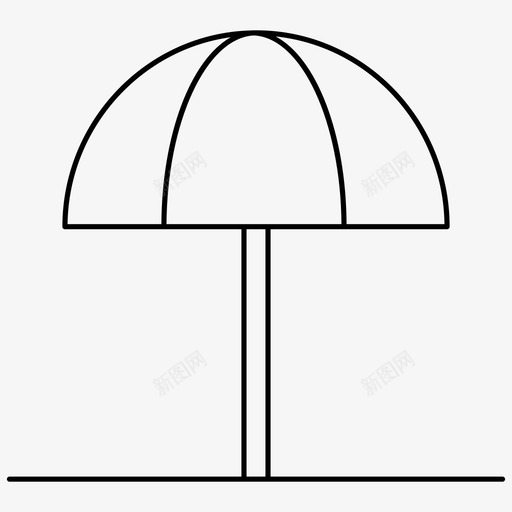 雨伞夏季1件装线图标svg_新图网 https://ixintu.com 夏季1件装线图标 雨伞