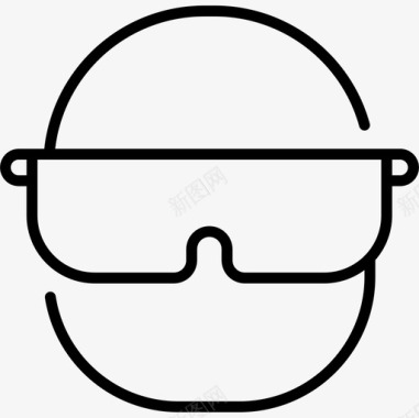 3d眼镜技术67线性图标图标