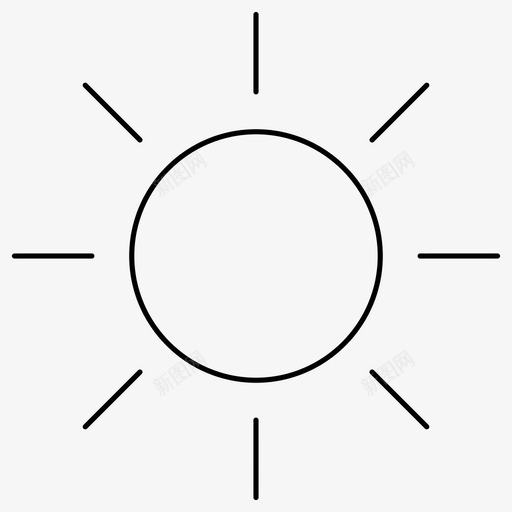 阳光夏日1px线条图标svg_新图网 https://ixintu.com 1px 图标 夏日 线条 阳光