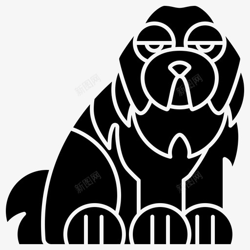 狗犬类纽芬兰图标svg_新图网 https://ixintu.com 宠物 犬类 狗 繁殖狗1字形 纯种 纽芬兰