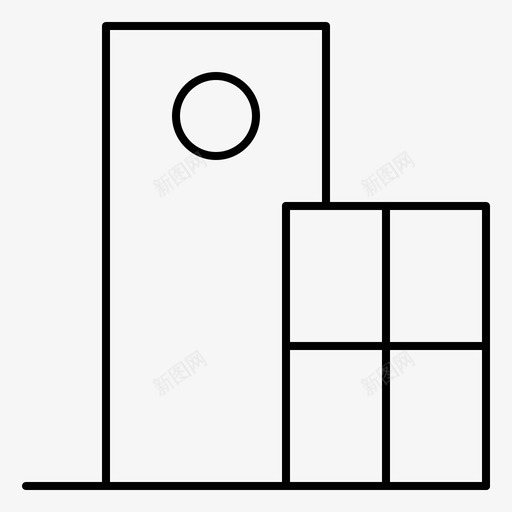 建筑时钟现代图标svg_新图网 https://ixintu.com 建筑 时钟 现代 结构