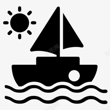 船游船河图标图标