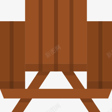 野餐桌家具108扁平图标图标