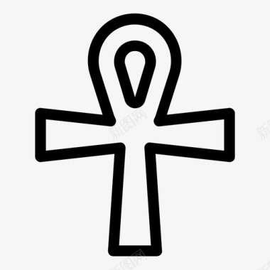 安克十字架埃及人图标图标