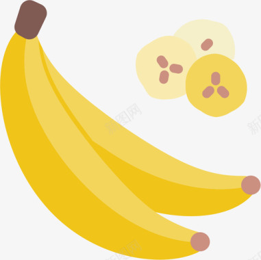 香蕉食品130扁平图标图标