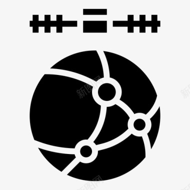 全球通信天线电子图标图标