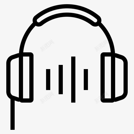 耳机耳朵音乐图标svg_新图网 https://ixintu.com 耳朵 耳机 设备 通讯 音乐