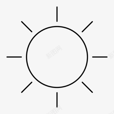 太阳阳光时间图标图标