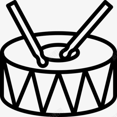 鼓音乐127线性图标图标