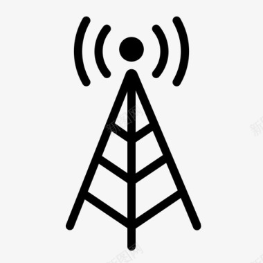 电气连接无线电通信天线图标图标
