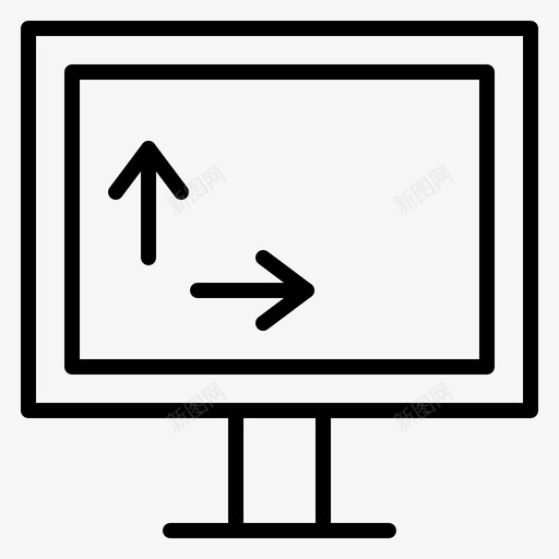 高度电视宽度图标svg_新图网 https://ixintu.com 宽度 电视 计算机 设备 高度