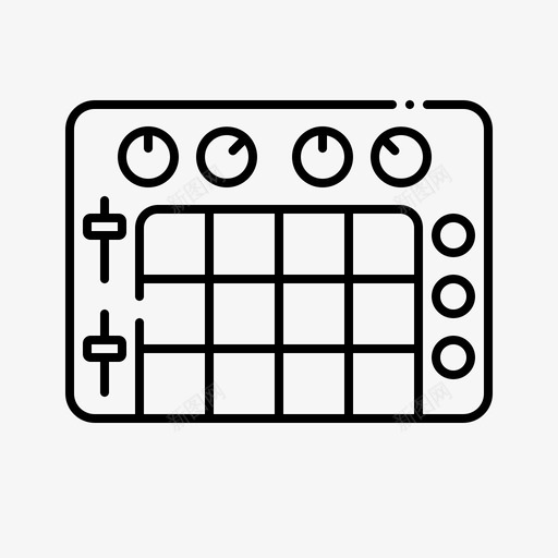 鼓机乐器31直线型图标svg_新图网 https://ixintu.com 乐器 直线 线型 鼓机