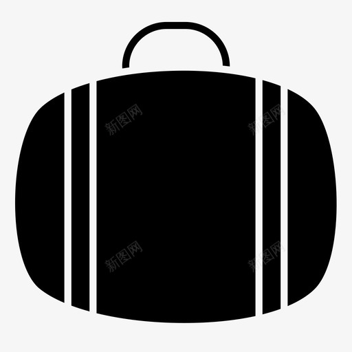时尚手袋手提箱图标svg_新图网 https://ixintu.com 夏日黑图标 手提箱 手袋 时尚