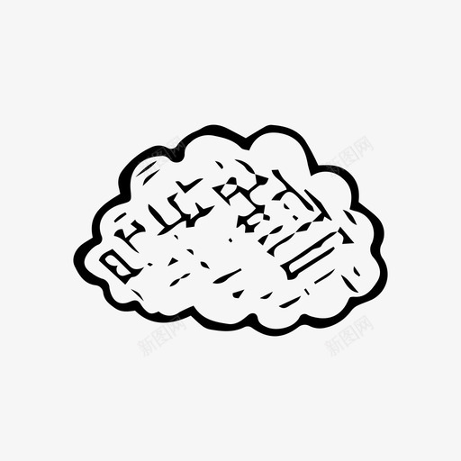 云手绘素描图标svg_新图网 https://ixintu.com 云 天气 天空 手绘 素描