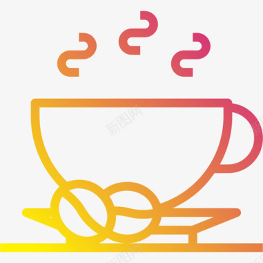 咖啡杯饮料19梯度图标图标