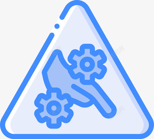 机械警告标志1蓝色图标svg_新图网 https://ixintu.com 机械 标志 蓝色 警告