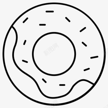 甜甜圈咖啡馆甜点图标图标