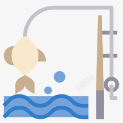 钓鱼背包钓鱼背包客10平坦图标高清图片