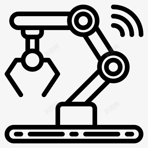 机械臂智能技术13线性图标svg_新图网 https://ixintu.com 技术 智能 机械 线性