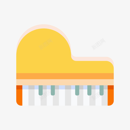 大钢琴乐器33扁平图标svg_新图网 https://ixintu.com 乐器 扁平 钢琴