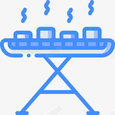 烧烤烧烤5蓝色图标图标