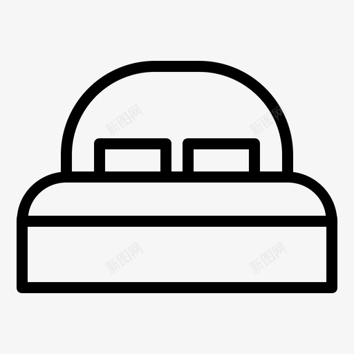 大床卧室双人床图标svg_新图网 https://ixintu.com 卧室 双人床 大床 睡眠 酒店