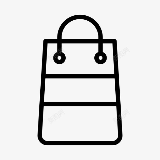 购物袋超市55直线型图标svg_新图网 https://ixintu.com 直线 线型 购物袋 超市