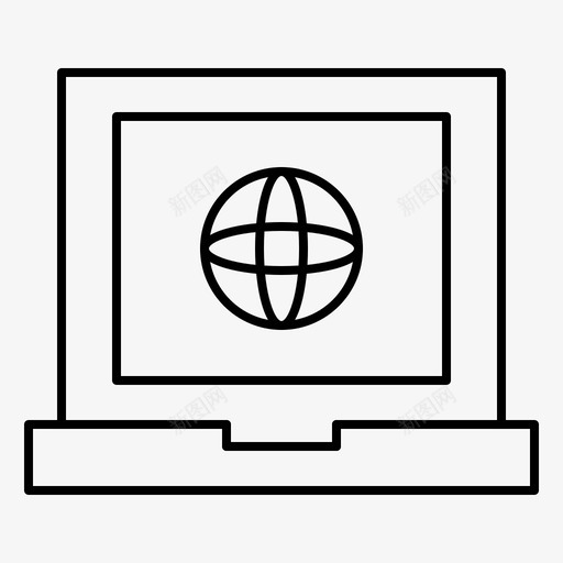 地球仪笔记本电脑网络图标svg_新图网 https://ixintu.com 地球仪 电脑 笔记本 网络 计算机 设备