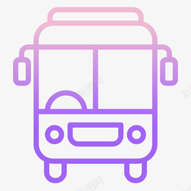 公共汽车交通135轮廓坡度图标图标