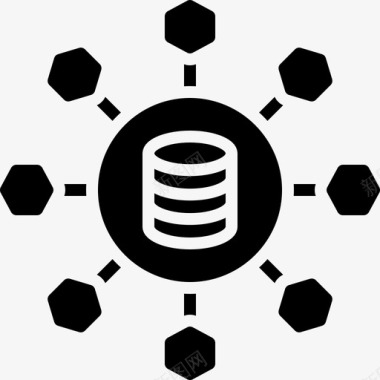 共享分配数据库图标图标