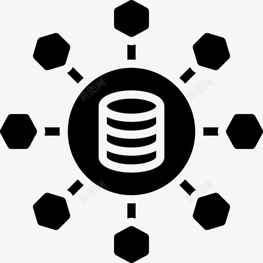 共享分配数据库图标svg_新图网 https://ixintu.com 共享 分发 分配 参与 数据库