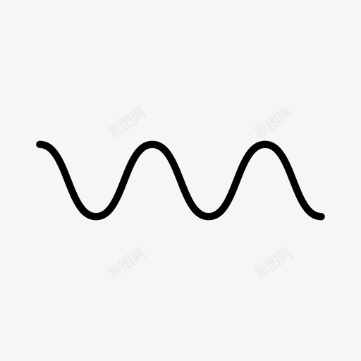 波浪线曲线线条图标svg_新图网 https://ixintu.com 图案 形状 曲线 波浪线 线条