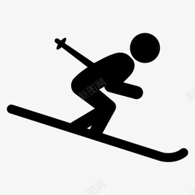 滑雪运动人图标图标