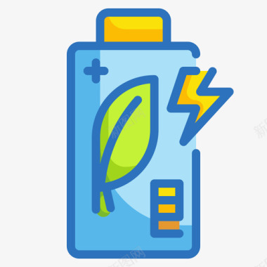 电池生态环境6线性颜色图标图标
