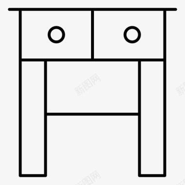 书桌抽屉桌子图标图标