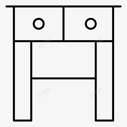 书桌抽屉桌子图标svg_新图网 https://ixintu.com 书桌 内饰 抽屉 桌子