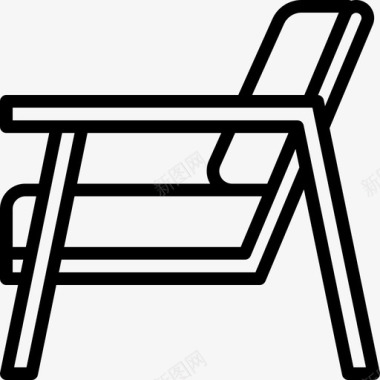 扶手椅家具110线性图标图标