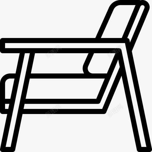 扶手椅家具110线性图标svg_新图网 https://ixintu.com 家具 扶手 线性