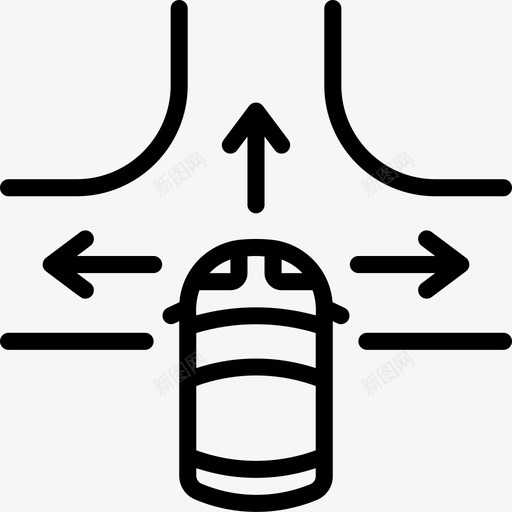 卫星导航器智能车1线性图标svg_新图网 https://ixintu.com 卫星 导航 智能 线性