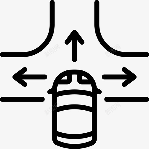 卫星导航器智能车1线性图标svg_新图网 https://ixintu.com 卫星 导航 智能 线性