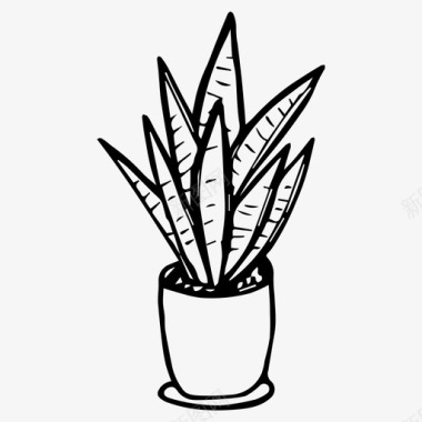 植物装饰植物花盆图标图标
