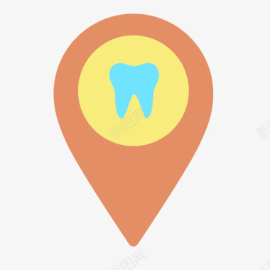 牙科护理医疗保健12扁平图标图标