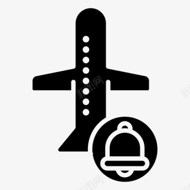 飞机铃铛航班图标图标