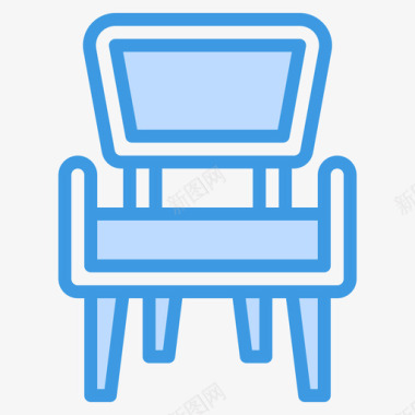 椅子家具144蓝色图标图标