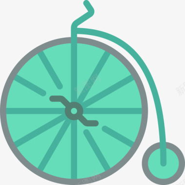 自行车发明3平板图标图标