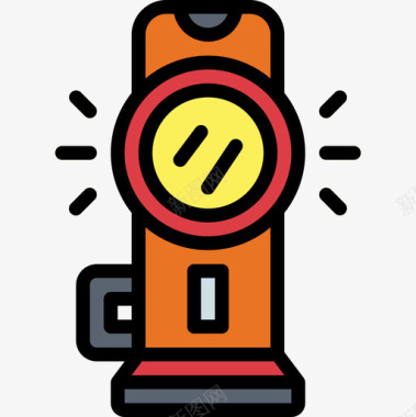 手电筒消防站2线颜色图标图标