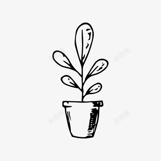 植物盆栽花卉室内植物图标svg_新图网 https://ixintu.com 室内植物 植物 植物盆栽 自然 花卉