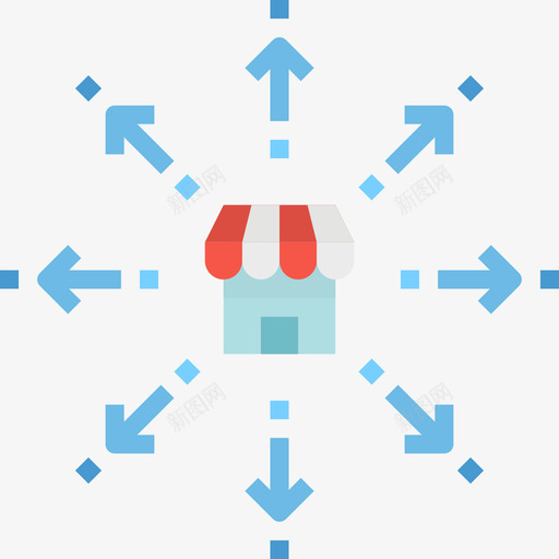 分销数字商务3扁平图标svg_新图网 https://ixintu.com 分销 商务 扁平 数字