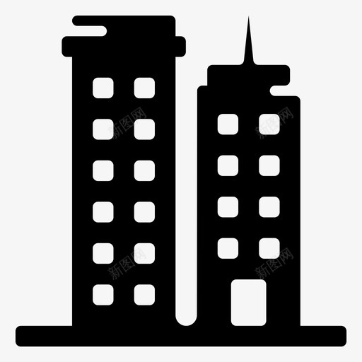 高层建筑城市建筑现代建筑图标svg_新图网 https://ixintu.com 城市建筑 天际线 建筑和纪念碑集矢量图标 摩天大楼 现代建筑 高层建筑