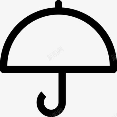 伞物体18线状图标图标